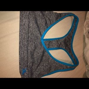 Gray and blue Jo+Jax sports bra